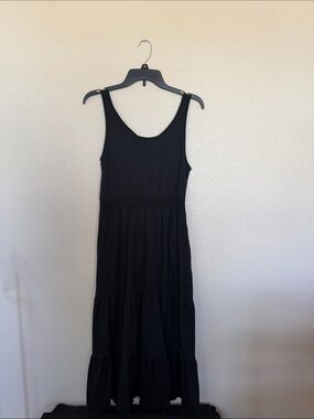 alix mini dress in black & vanilla Draped Open-Back A-Line Mini Dress in Black - M
